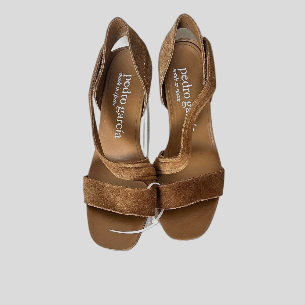 Pedro Garcia Suede Ankle Strap Sandals EU 40 US 9.5 Brown Made in Spain NWOB
